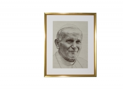 Obraz tkany - Św. Jan Paweł II wzór II